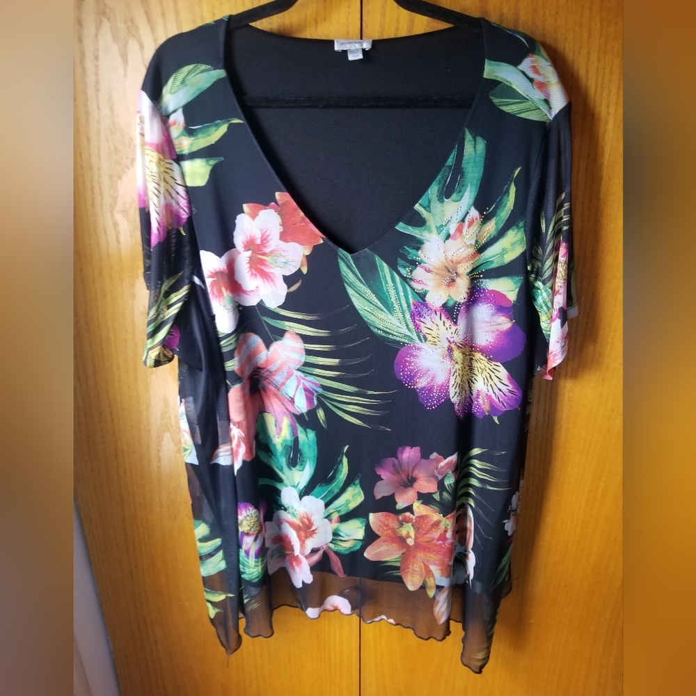 Floral Tropical Print Top